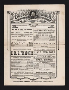 Gilbert and Sullivan "H.M.S. PINAFORE" Marie Wainwright 1879 Rare Boston Program - Picture 1 of 5