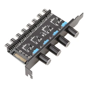 8-Kanal-PC-Gehäuse-Lüfter-HUB, 4-Knopf-Kühler-Geschwindigkeitsregler (SATA) - Bild 1 von 7