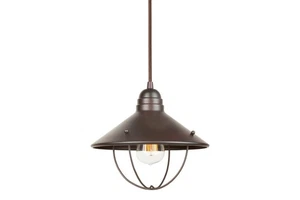 Forte Lighting 7111-01 Bronze Single Light 11"W Pendant With Metal Shade - Picture 1 of 3