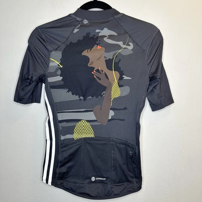 Adidas Women’s The Jersey TM Cycling Carbon/White HF9025 Size XS MSRP $150 - Image 1 of 4