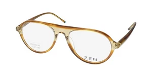 NEW ZEN 201253 FARRO GLASSES C03 FULL-RIM UNISEX 52-17-145 PILOT PLASTIC BROWN - Picture 1 of 8