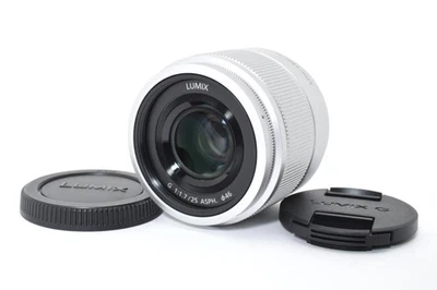 [ N.MINT ] Panasonic LUMIX G 25mm / F1.7 ASPH. Silver H-H025-S for MFT Japan - Image 1 of 4