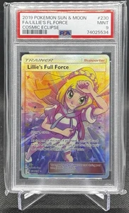 2019 Pokémon Sun & Moon - Lillie’s Full Force Trainer Card PSA 9 #230/260 - Picture 1 of 2
