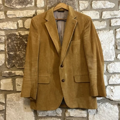 Lands End Charter Collection Corduroy Blazer Sport Coat Jacket Mens 42R Camel - Image 1 of 4
