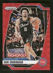 Cade Cunningham 2024-25 Panini Prizm Monopoly Red Prizms #64 Detroit Pistons - Imagen 1 de 2