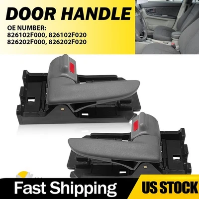 1/2SET 室内门把手 适用于 2004 - 2009 起亚 Spectra 2005 - 2009 Spectra5 灰色 — 第 1/4 张图片