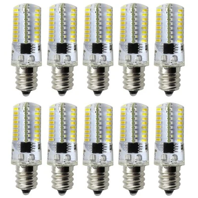 10pcs E12 Candelabra C7/T5 64-3014 LED Light Lamp Bulb Fit PQ1500S 3200K 120V - Image 1 of 4