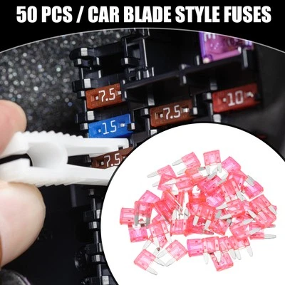 50 Piezas Mini 4AMP APM/ATM Coche Fusible Hoja Estilo Fusible Protección contra Cortocircuitos Foto 1 de 4