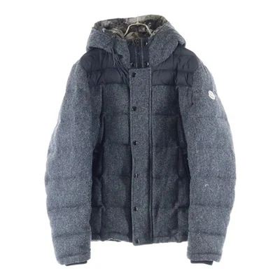 Moncler Guyenne Camouflage Camo Pattern Switched Wool Hooded Zip Up Down Used ff - Image 1 of 4