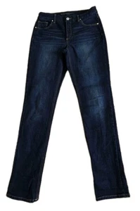 Denim ajustado elástico azul oscuro Chico's The So Slimming Girlfriend tobillo 1 (M-8) - Imagen 1 de 4