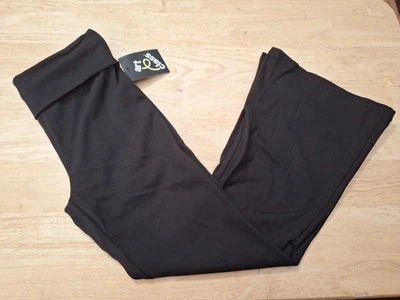 Новые леггинсы для девочек размер 6/7 расклешенные, черные от художественного класса - Изображение 1 из 4