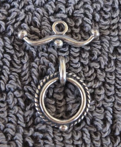Sterling Silver TOGGLE bar Clasp - Picture 1 of 6