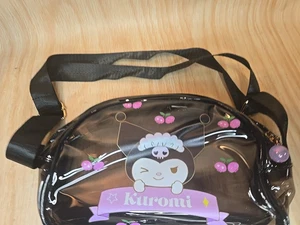 Cartoon My Melody Kuromi CLEAR BLACK Bag Crossbody Shoulder Bag 5"X8" - Picture 1 of 8