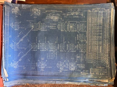 Plano de estructura de acero vintage original de 1947 (36"x24") SOLO UNA HOJA Foto 1 de 4