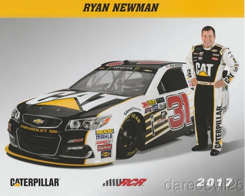 2017 Ryan Newman Caterpillar Chevy SS NASCAR MENCS postcard Cover