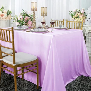 Wedding Linens Inc. 60" x 120" Rectangular Scuba (Wrinkle-Free) Tablecloths - Picture 1 of 24