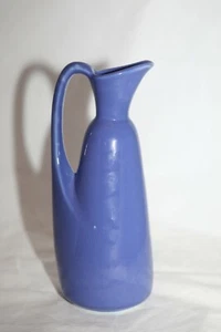 Vintage Uhl Pottery Stoneware Blue Grecian Ewer 10" Pitcher EUC - Picture 1 of 4