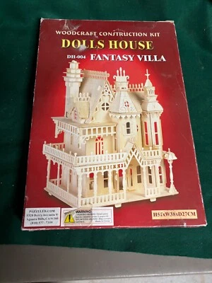 3D Fantasy Villa Doll House Woodcraft Construction Wood Model New Open Box - Image 1 of 3