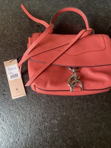 $228 NWT Rebecca Minkoff Stella Leather Mini Satchel Pink crossbody handbag New - Picture 1 of 5