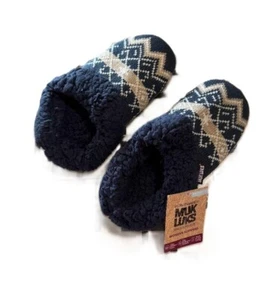 Muk Luks Geometric Suki Slipper - Navy - Size M (7-8) - NWT - Picture 1 of 4