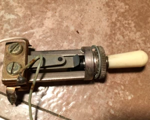 Vintage 1960s Harmony/Silvertone Switchcraft Toggle Switch & Tip ~ Rocket, H-75 - Picture 1 of 2