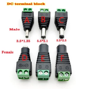 DC Connector Female Male 5.5 x 2.1MM 2.5 3.5 1.35 MM Power Jack Adapter Plug