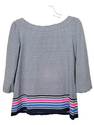 Top Lilly Pulitzer Waverly en True Navy Bayside Engineered a rayas talla pequeña Foto 1 de 4