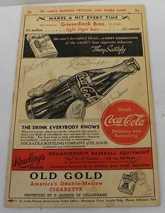 1939 Yankees v St Louis Browns Scorecard Signed by Joe Dimaggio PSA/DNA AB10085 - Picture 1 of 6