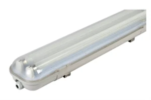 PLAFONIERA STAGNA TIPO DISANO IP65 2X58 CABLATA PER TUBI A LED T8 IGNIFUGA - Foto 1 di 1
