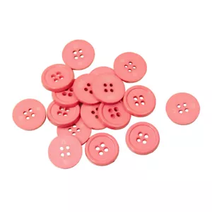 Lieblingsfund Basteln Knöpfe rund 4-Loch Nähverschlüsse lachs rosa (15 mm) - Bild 1 von 2