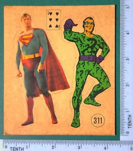 Z1) Malaysia 70's-80's SUPERMAN vs Riddler CHRISTOPHER REEVE Sticker #311 - Picture 1 of 2