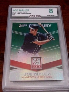 JOE MAUER****2015 Panini ELITE--Green 21st CENTURY---MINT 8****TWINS---Mad Dog
