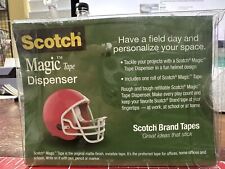 3M Scotch Tape Dispenser WHITE  Football Helmet Roll 3/4 " x 350" (9.72 Yards)