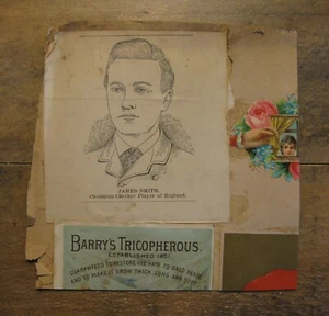c1890er viktorianische Rookie-Karte - James Smith - Champion Checkers Spieler von England - Bild 1 von 4
