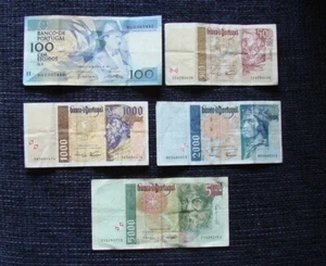 100 - 5000 Escudos 1987, 1995, 1997, 1998. Portugal - Bild 1 von 2