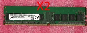 2 x NEW Micron 4GB 1Rx8 DDR4 PC4-2400 ECC 288-Pin UDIMM RAM MTA9ASF51272AZ-2G3B1 - Picture 1 of 1