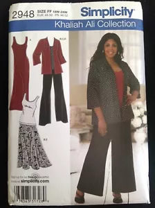 Pattern Simplicity 2948 Khaliah Ali knit dress or top, jacket skirt pants - Picture 1 of 2