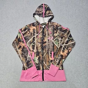 Prairie Buck Womens Longleaf Timberbreak Camo Pink Performance Hoodie Size Small - Picture 1 of 12