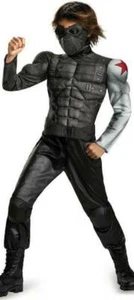 Boys Captain America Halloween Costume Winter Soldier Muscle 2 Pc Marvel-sz 4/6 - Picture 1 of 6
