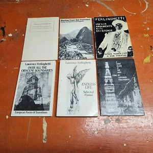 6 SC books by Lawrence Ferlingheti 50's to 80's - Picture 1 of 1