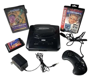 Sega Genesis Console MK-1631 OEM controller D&D Aladdin Troy Aikman Not Tested - Picture 1 of 12