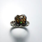 6.5ct Natural Australian Koroit Opal Silver / Gold ring