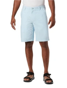 Columbia Men's Washed Out Cotton Chino Classic Fit Short Color Sky Blue Size 40 - Picture 1 of 2