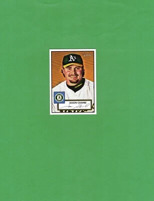2001 Topps Heritage #77 Jason Giambi! Black Back! Oakland Athletics! - Image 1 of 2