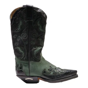 Stivali da cowboy Sendra in pelle verde da donna UK 2,5 - Foto 1 di 6