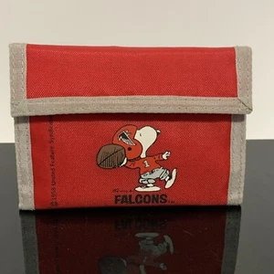 Vintage SNOOPY Peanuts NFL Atlanta Falcons Football Tri-Fold H&L Nylon Wallet - Picture 1 of 4