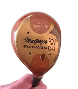 MacGregor Eye-O-Matic 3 Wood RH Dynamic Stiff Steel Oil Hardened Vintage - Picture 1 of 7