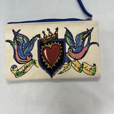 "Bolsa de cosméticos de lona Brighton, 2019 Love of Art, bolsa de maquillaje 9"" x 5,5""" Foto 1 de 3