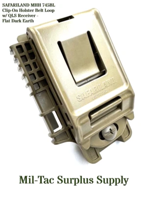 SAFARILAND MHH 745BL Clip-On Holster Belt Loop w/ QLS Receiver - Flat Dark Earth