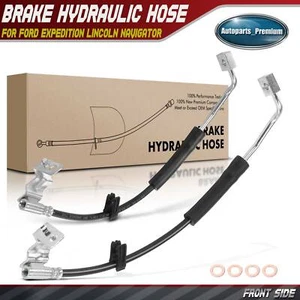2pcs Front Brake Hydraulic Hose for Ford Expedition F-150 Lincoln Navigator 4WD - Picture 1 of 9